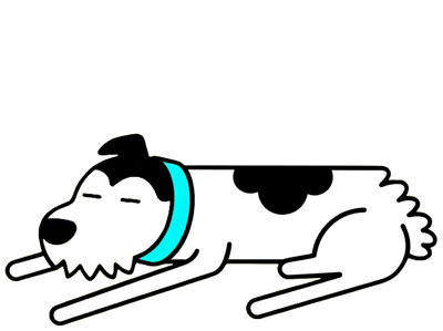 Milú, dormido